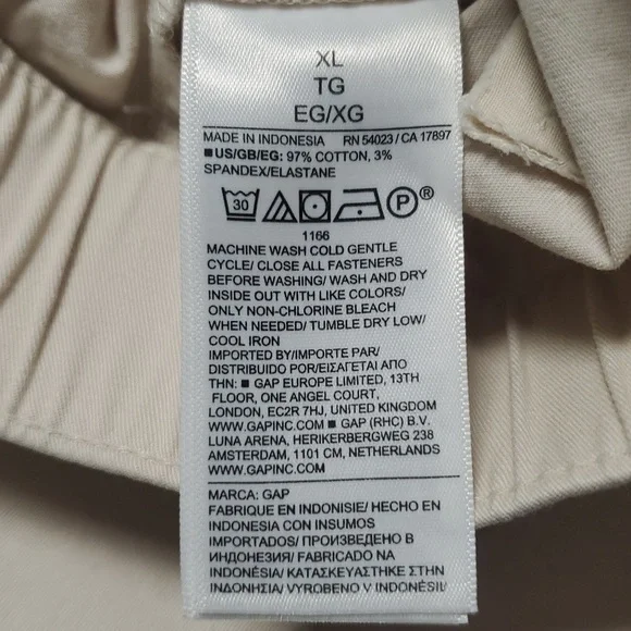 Gap Easy Wide Leg Chino Pants Size XL Womens New With Tags Elastic Waist - Picture 11 of 16